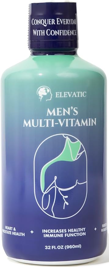 Multivitamin for Men | 32 Fl.oz (960ml) | Superior Tasting | All Natural | Energy Booster Liquid Multivitamin | Advanced Nutritional Support for A Healthy Lifestyle