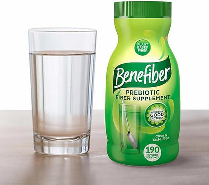 Benefiber Fiber Supplement Powder 190 Servings - Sugar Free- Grit Free 722 grams (25.5 oz.)