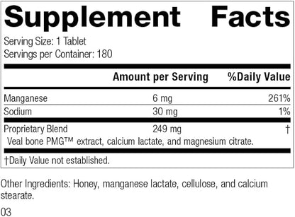 Standard Process Biost - Teeth and Bone Health Supplement with Whole Food Magnesium Citrate, Calcium Lactate, Manganese, and More - 180 Tablets