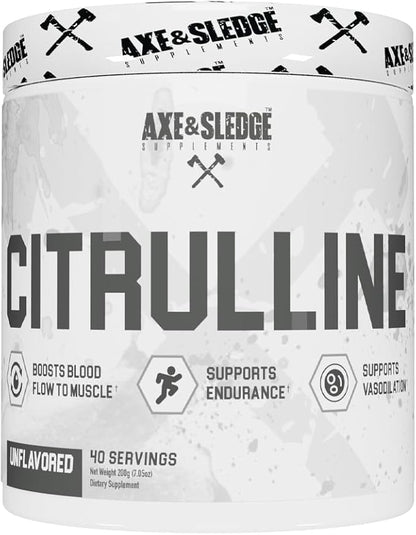 Axe & Sledge Basics Citrulline Unflavored, 40 Servings