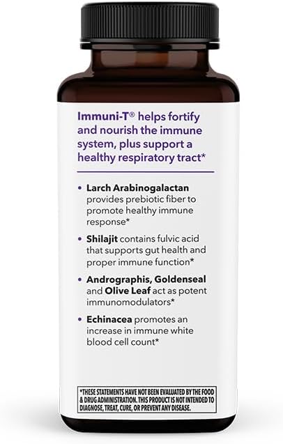 Immuni-T - Immune Support - Vitamin Supplement for Cold & Flu Relief - Natural Immunity System Booster - Black Elderberry, Echinacea, Andrographis, Arabinogalactans & Olive leaf - 90 Capsules