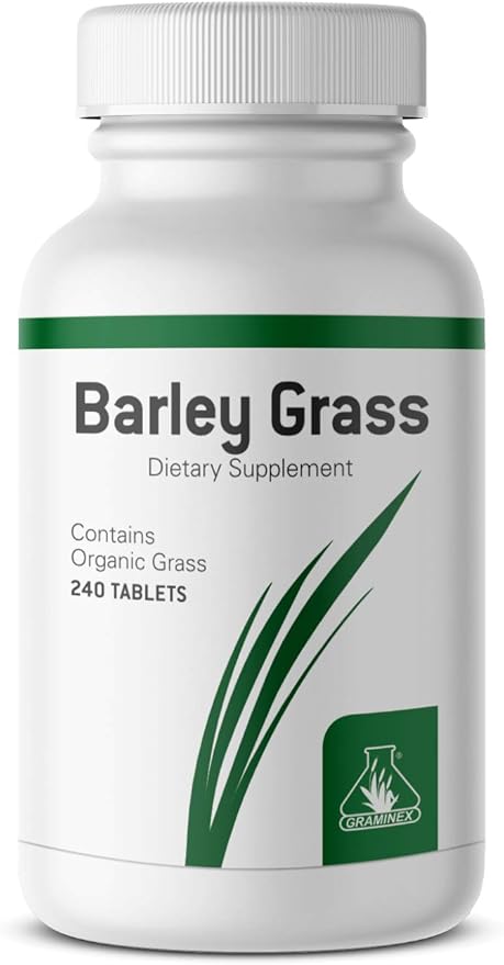Barley Grass Tablets - Energy Boosting Greens Nutritional Supplement - Antioxidant-Rich Superfood with Multivitamin, Minerals, Amino Acids - 240 Tablets
