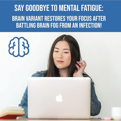 Brain Variant 6-in-1, Post Sickness Brain Fog, Energy & Memory Focus Support Supplement with Nootropic Ingredients for Focus, for Women & Men, 60 Capsules