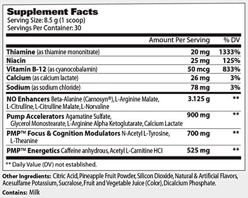 GAT SPORT PMP (Peak Muscle Performance), Pre-Workout, 30 Servings (Raspberry Lemonade)