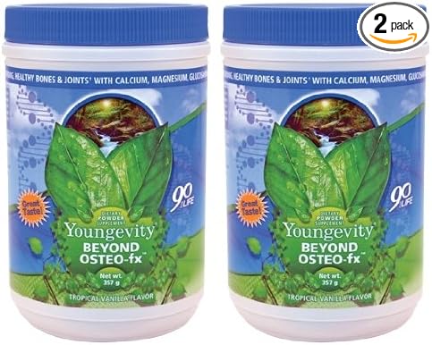 Youngevity Beyond Osteo FX - Tropical Vanilla | Healthy Bone & Joint Support | Multi-Vitamin Powder | 30 Servings (2 Canisters)