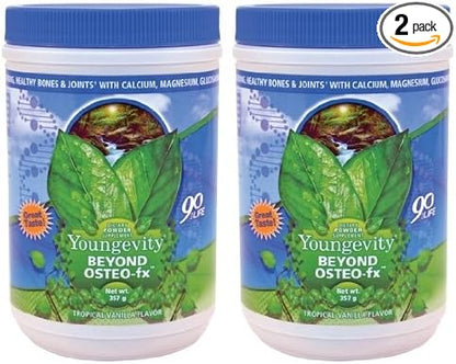Youngevity Beyond Osteo FX - Tropical Vanilla | Healthy Bone & Joint Support | Multi-Vitamin Powder | 30 Servings (2 Canisters)