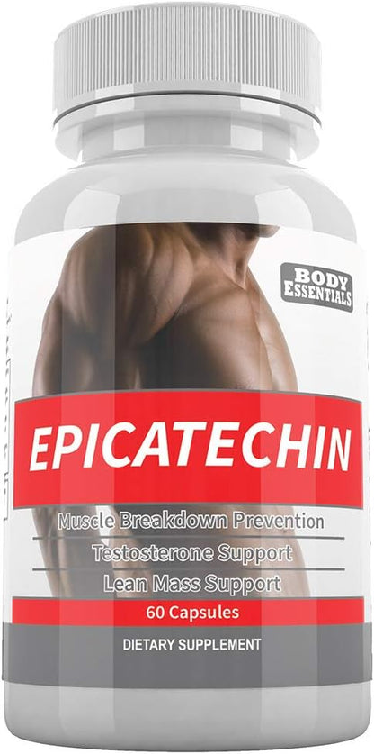 EPICATECHIN - 60 Capsules – 300mg Per Serving by Body Essentials – Maximize Muscle Growth – Increase Protein Synthesis, Gains, Lean Muscle – Increase Strength and Decrease Body Fat
