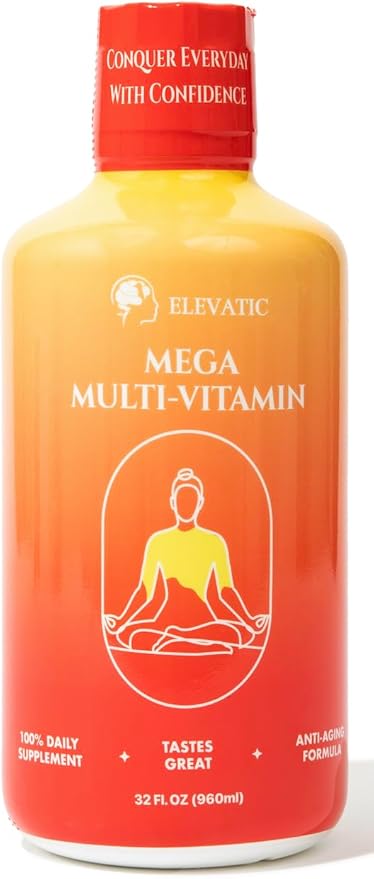 Mega Liquid Multivitamin | 32 Fl.oz (960ml) | Easy to Consume Daily Use Multivitamin Liquid | Nutrition & Immune Support | Packed with Vital Nutrients for All