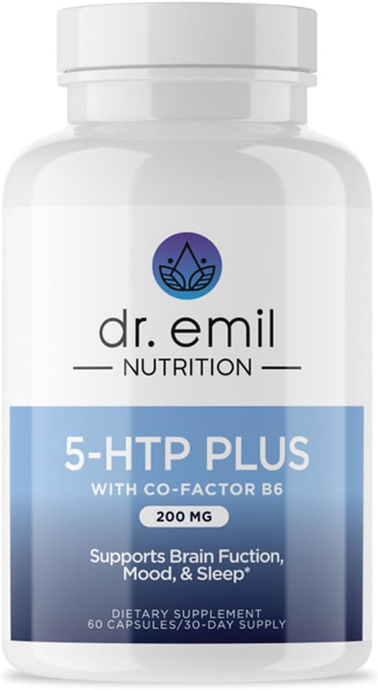 DR. EMIL NUTRITION 200 MG 5-HTP Plus with SAM-e to Maintain Normal Healthy Sleep and Create a Sense of Wellbeing - 5HTP Supplement with Vitamin B6-60 Vegan Capsules, 30 Servings
