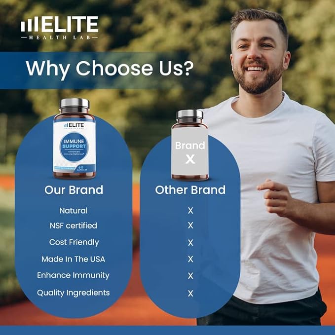 Ultimate 9-in-1 Immune Support Boost – 1000mg Vitamin C, D, Zinc, Echinacea, Quercetin & More – USA Third Party Lab Tested, Gluten-Free, 60 Capsules – Made in USA