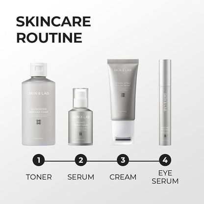 [Skin&LAB] Glutathione Ampoule Toner 6.76 fl oz, Improve Dart Spot, Hyperpigmented, Skin Clarity, Korean Toner for Sensitive Skin