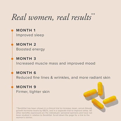 Serovital Renewal Complex, Serovital - Renewal Supplements - Female Critical Peptide Support - Revitalizer for Women, 120 Capsules (Pack of 1)