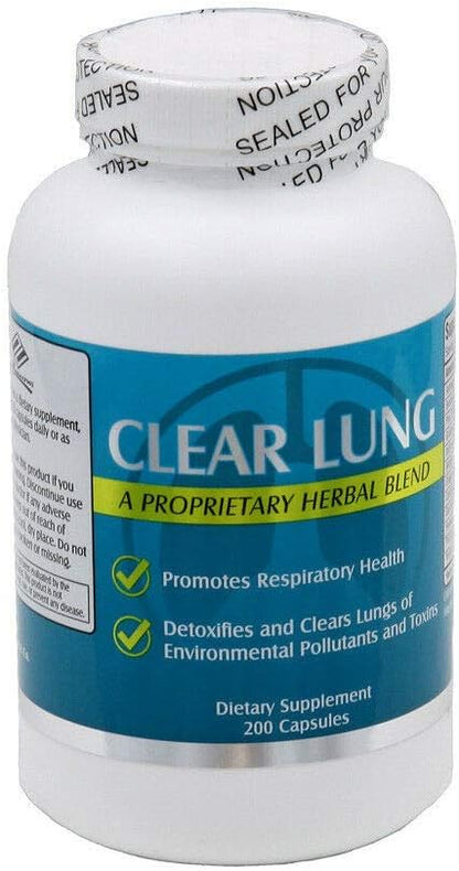 Clear Lung Proprietary Herbal Detox Blend Formula (200 Capsules)
