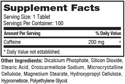 ProLab Caffeine Tablets 100 Count (Pack of 4)