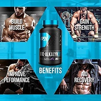EFX Sports Kre-Alkalyn EFX | pH Correct Creatine Monohydrate Pill Supplement | Strength, Muscle Growth & Performance | 200 Servings, 400 Capsules