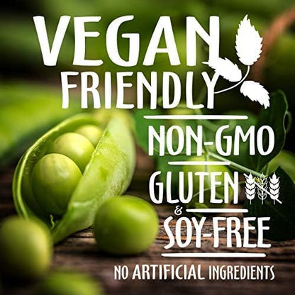 Pea Protein Powder, Unflavored and Unsweetened Sugar Free Vegan Protein Powder, 100% Plant Based Protein Powder, Non GMO, Gluten Free & Soy Free, 2.14 LB Protein Powder