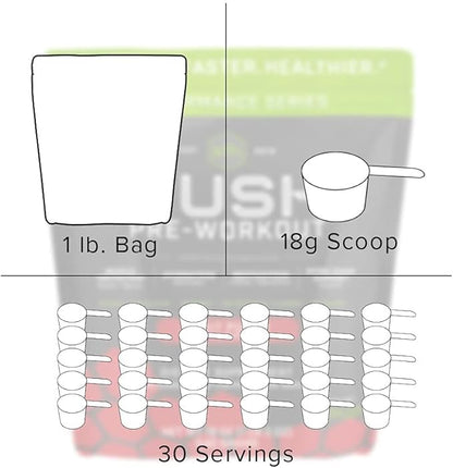 SFH Push Pre-Workout Powder (Lemonade) BCAAs for Muscle Repair | Electrolytes | Non-Dairy, No Artificial Flavors, Colors, Sugar, Soy, Gluten, or GMOs (Bag)