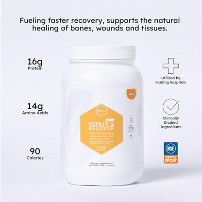 MEND Repair & Recover Citrus Protein Powder - Support Healing for Bones, Wounds, and Tissues