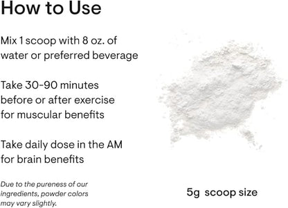 THORNE Creatine - Creatine Monohydrate, Amino Acid Powder - Support Muscles, Cellular Energy and Cognitive Function - Gluten-Free, Keto - NSF Certified for Sport - 16 Oz - 90 Servings