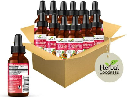 Papaya Leaf Blood Support Supplement 1oz - Natural Aid for Cardiovascular Health and Blood Circulation - Premium Formula with Glycerin - Gluten-Free, and Vegan