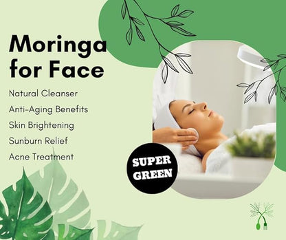 Organic Moringa Powder - Immunity Booster, Drumstick Leaf Powder, Natural Multi-Vitamin, Good for Hair & Skin (284gm/10oz) | Nutrient-Rich Superfood | Natural Energy Booster