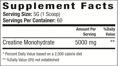 Swolverine Creatine Monohydrate | Best Micronized Creatine Powder, Kre-Alkalyn for Power, Strength, and Boost Performance (Unflavored, 60 Servings)