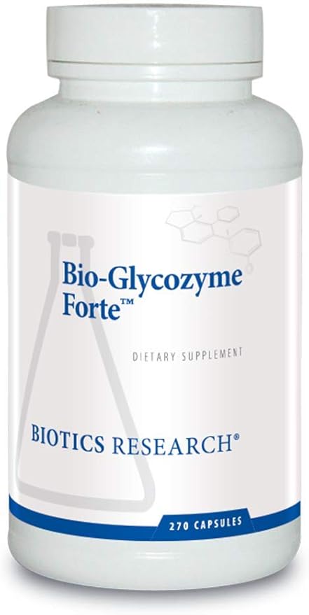 Biotics Research Bio Glycozyme Forte Multivitamin for Glycolytic Support, Vanadium, Zinc, Chromium, Manganese, Inositol, Catalase, Healthy Metabolism and Homocysteine 270 Capsules