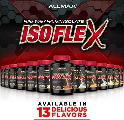 ALLMAX Nutrition - ISOFLEX Whey Protein Powder, Whey Protein Isolate, 27g Protein, Strawberry, 5 Pound