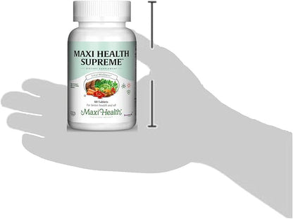 Maxi Health Supreme High Potency Multivitamin & Mineral for Wellness, Immune Boost & Antioxidant Defense, Includes Vitamin A, Vitamin C, Vit D and E, Vitamin B12, B6, Biotin, Selenium, Zinc, Inositol…