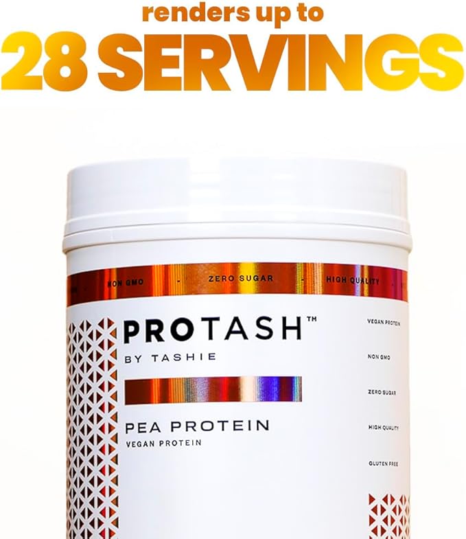 Vegan Protein Powder by TASHIE - Organic Plant Based Protein Powder with BCAA, HMB & Probiotics, Zero Sugar, Non-GMO, Gluten Free, NSF Certified, 28 Servings - Coconut Protein Powder