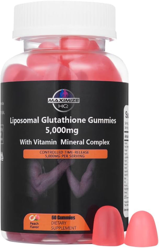 Glutathione Gummies - Supports Essential Bodily Processes - Time-Release Formula - Fruit Juice Extract - Gluten Free