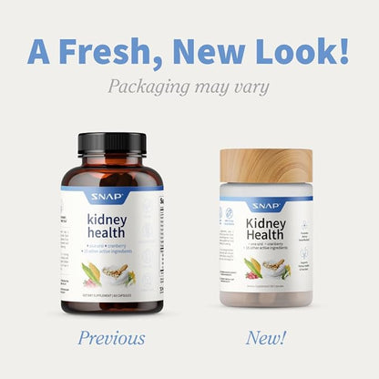 Snap Supplements Kidney Health Support, Kidney Cleanse Detox & Repair Formula, Uva Ursi Capsules, Kidney Supplement Kidney Restore, 15 Vitamins Plants & Herbs (60 Capsules)