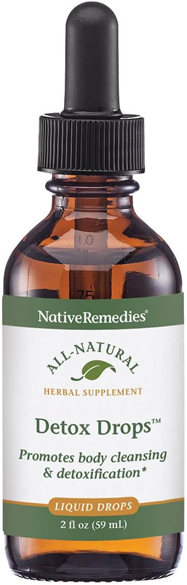Native Remedies Detox Drops - All Natural Herbal Supplement Promotes Systemic Body Cleansing, Toxin Release and Liver Function and Detoxification - 59 mL