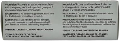 Neurobion Active 30 Tablets Multivitamin L-Glutamic Acid Dietary Supplements, 1 Count (Pack of 1)