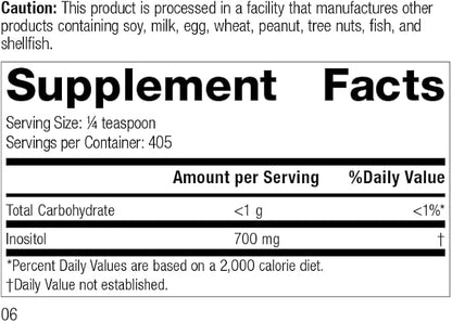 Standard Process Inositol Powder - Whole Food Nervous System Supplements, Heart Health and Liver Support with Inositol Powder - Vegetarian, Gluten Free - 10 Ounce Powder