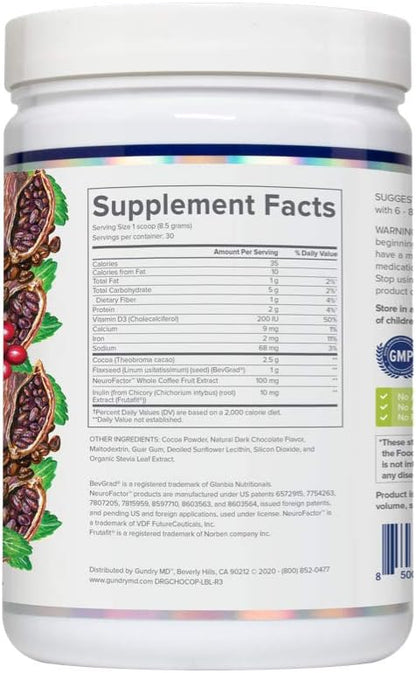 Gundry MD® Heart Defense™ Concentrated Dark Chocolate Polyphenol Blend, 30 Servings