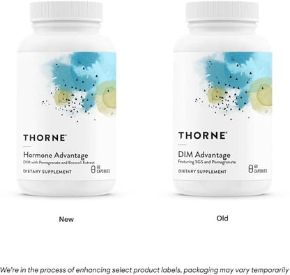THORNE Hormone Advantage - (Formerly DIM Advantage) Estrogen Support & Hormone Balance for Men & Women - Featuring DIM and Pomegranate Extract - 60 Capsules