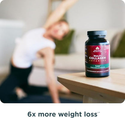Ancient Nutrition Advanced Collagen Protein Lean with Probiotics, Hydrolyzed Collagen Peptides Supports Healthy Weight Loss* and Fat Loss*, 90 Count