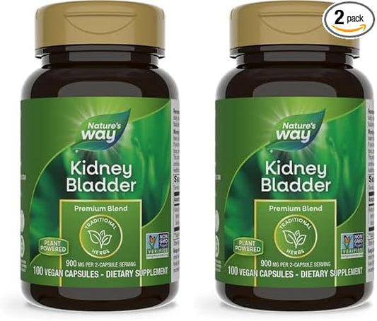 Nature's Way Kidney Bladder, Traditional Herbs Supplement, 900mg Per Serving, 100 Vegan Capsules (Pack of 2)