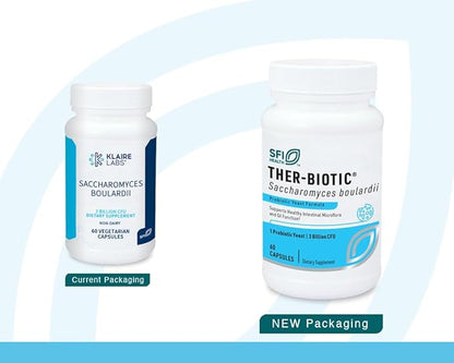 Klaire Labs SFI Health Saccharomyces Boulardii Probiotics for Women and Men - Vegan, Hypoallergenic S. Boulardii Probiotics for Digestive Health & Immune Support - Heat-Stable (120 Capsules)