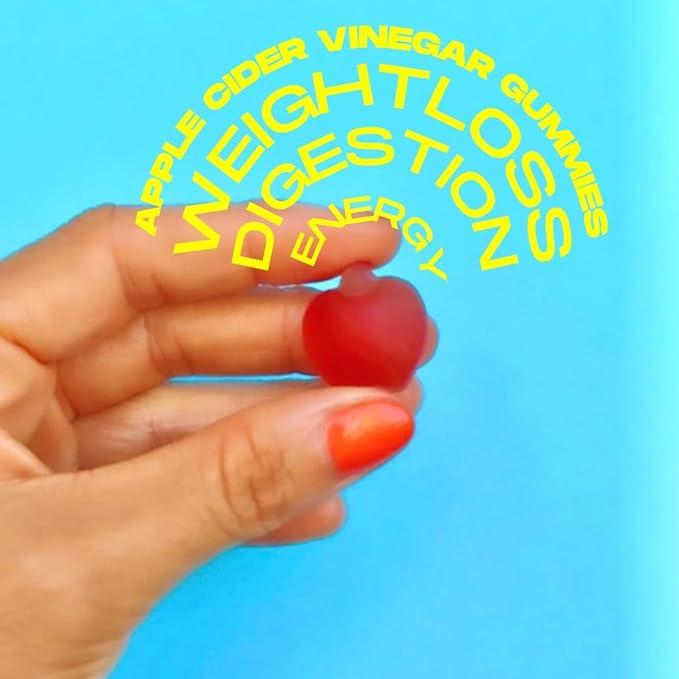 Baby Blues Apple Cider Vinegar Gummies - Vegan, Non-GMO & Gluten-Free, Postpartum Dietary Supplement with Both Vitamin B-6 & B12, 60 Pieces per Bottle