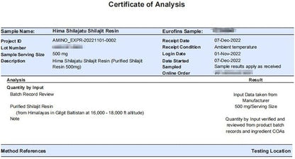 Shilajit Purest Himalayan Shilajit Resin - Gold Grade 100% Pure Shilajit with Fulvic Acid & 85+ Trace Minerals Complex for Energy & Immune Support, 30 Grams (2 Months Supply)