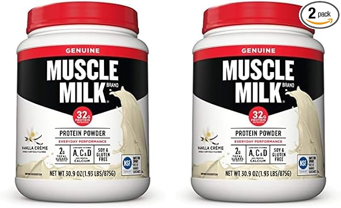 Muscle Milk Lean Muscle Vanilla Creme Protein Powder, 1.93 Pound (Pack of 2)