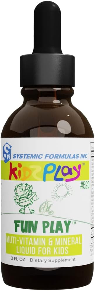 Systemic Formulas Fun Play - Support Children's Everyday Health and Wellness, 2 FL OZ Kidz Play #520. Multi-Vitamin-Mineral-Liquid.