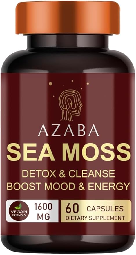Sea Moss Capsules - Organic, Nutrient-Rich, Vegan, Gluten-Free Supplement for Immunity & Skin Health