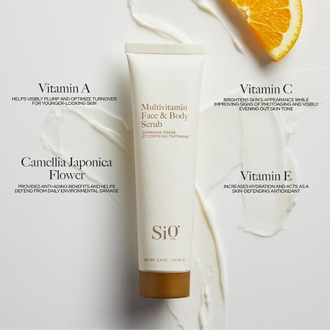 SiO Cryo Multivitamin Face & Body Scrub - Antioxidant-Rich Exfoliator