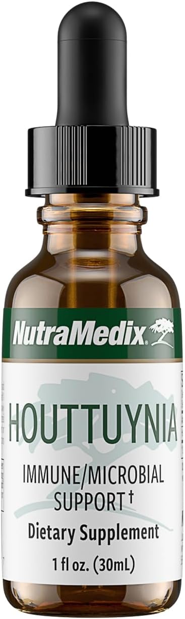 NutraMedix Houttuynia - Gastrointestinal, Immune System & Microbial Support Tincture - Helps with Digestion, GI Health & Body Detox Cleanse - Plant-Based Liquid Drops (1 oz / 30 ml)