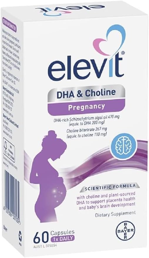 Elevit DHA + Choline Prenatal Oil Pregnancy 60 Capsules
