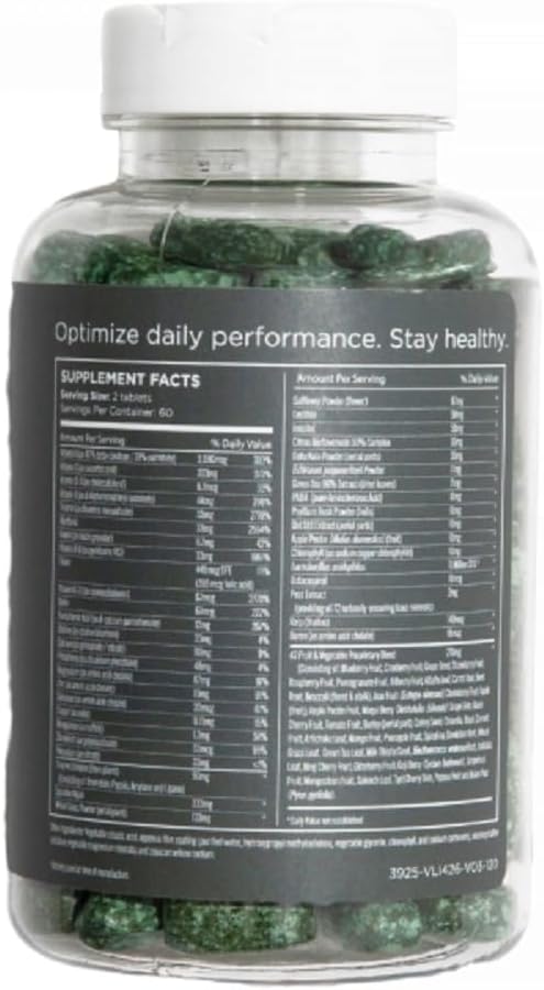 Pure for Men Multivitamin Supplement | Energy, Mood Support, Strong Bones, Antioxidants, Minerals | Vitamins A, B, C, D, Magnesium, Calcium | 42 Fruit & Vegetable Proprietary Blend | 120 Vegan Tablets