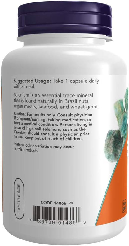 Now Foods Selenium 200 mcg VCaps, 180 Count (Pack of 2)